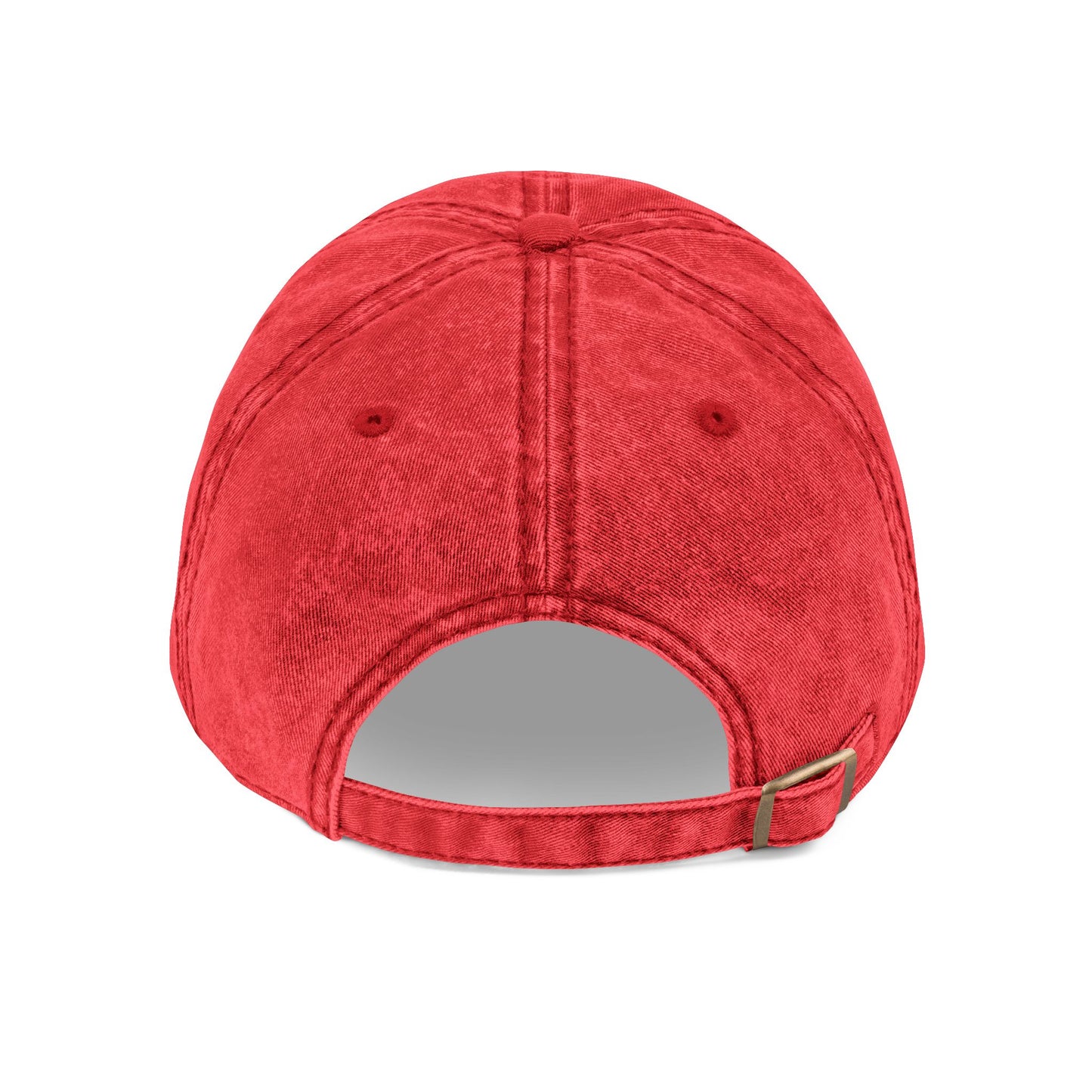 Vintage Embroidered Cap - Ember Design, Red Adjustable Hat