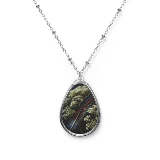 Ember’s Pen - Inspired Oval Necklace - Elegant Pendant for Everyday Wear