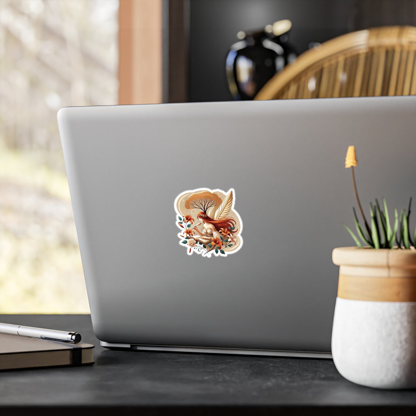 Whimsical Literary Fairy - Cut Vinyl Decal for Creative Decor