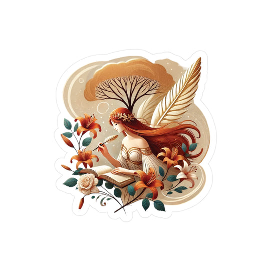 Whimsical Literary Fairy - Cut Vinyl Decal for Creative Decor